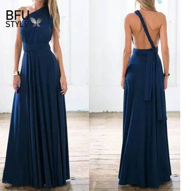 infinity dress styles navy blue