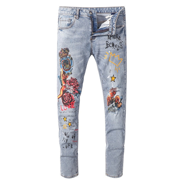 flower jeans