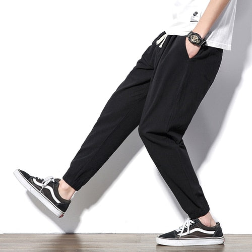 lightweight cotton trousers mens