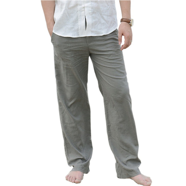 mens casual linen trousers