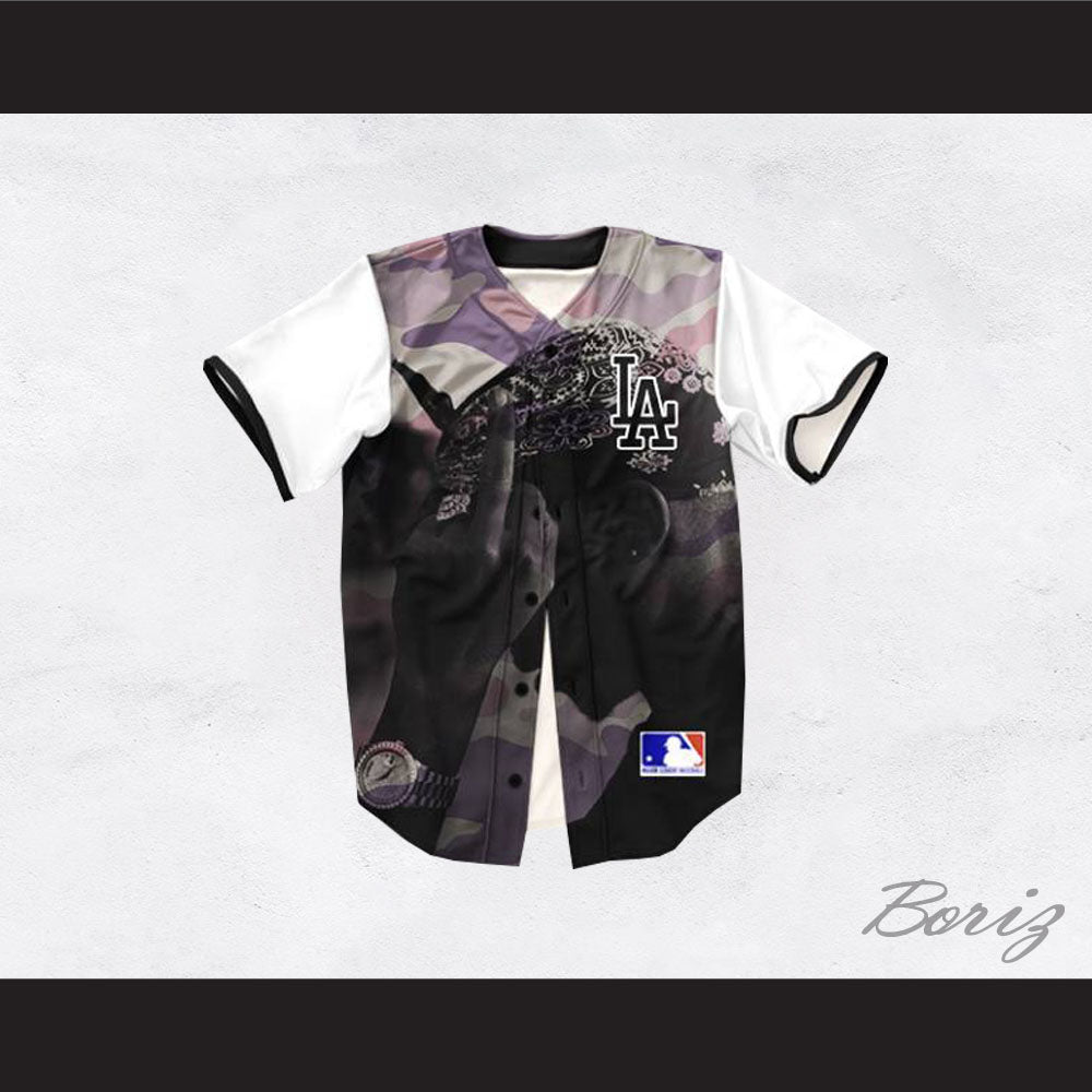 purple camo baseball jersey