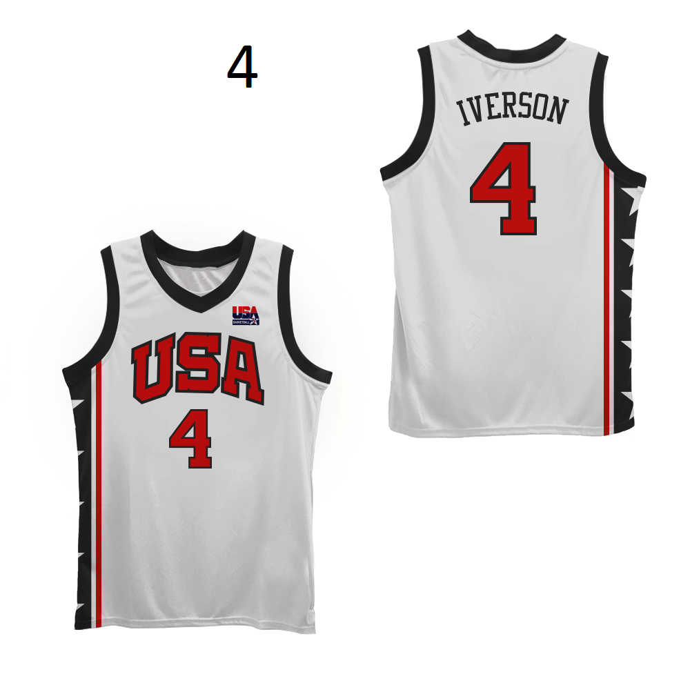 allen iverson usa basketball jersey