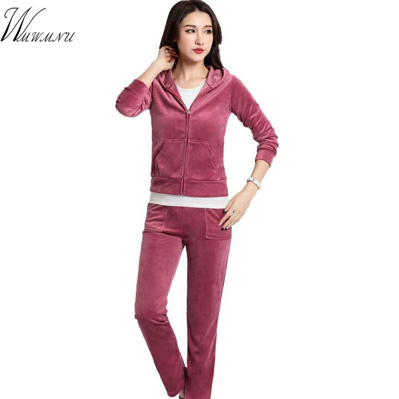 plus size velour suit