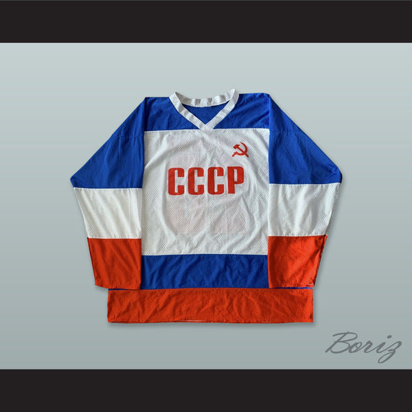 red and blue hockey jersey