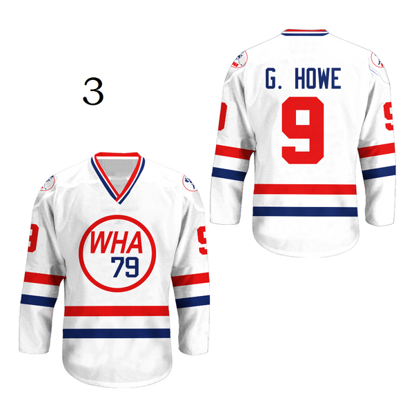 Gordie Howe 9 Hockey Jersey WHA 79 