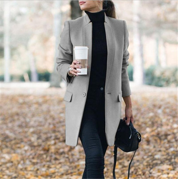 women's long wool coat plus size