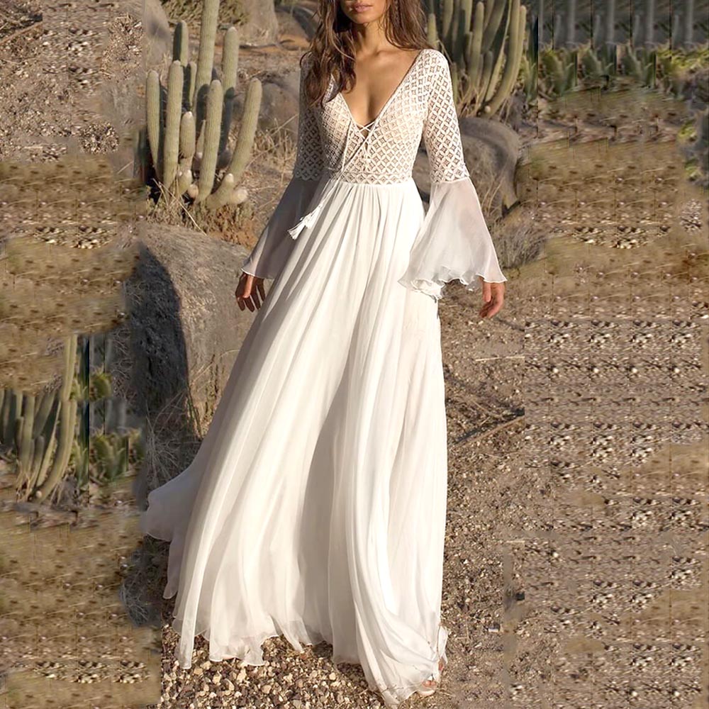 boho long sleeve maxi dress