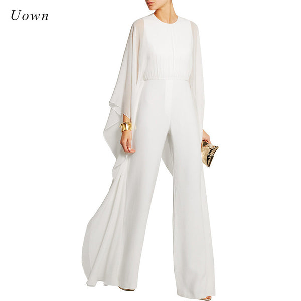 white evening wear jumpsuits