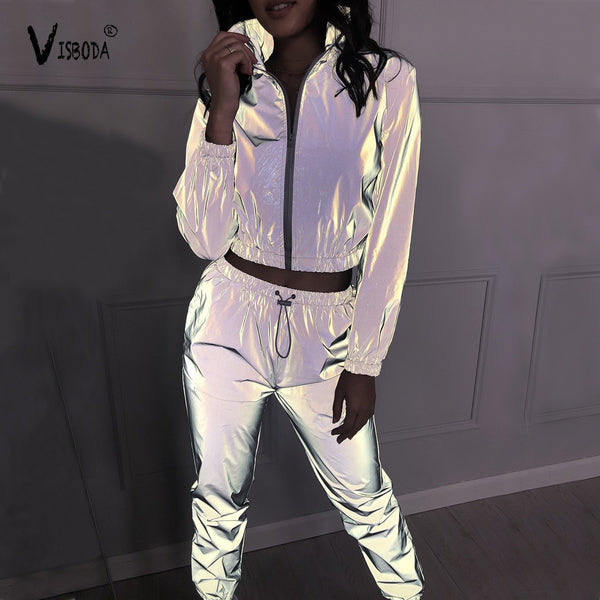 reflective womens tracksuit