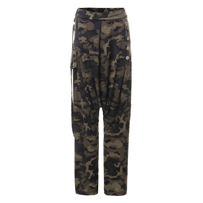 camo drop crotch pants