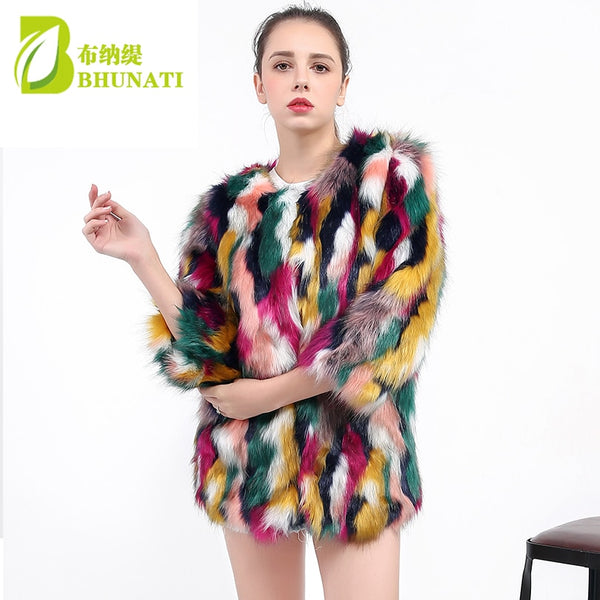 colorful faux fur