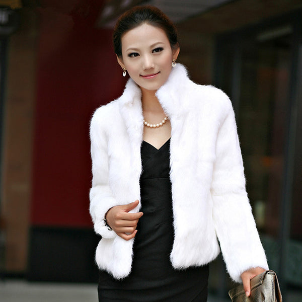 white fur jacket womens