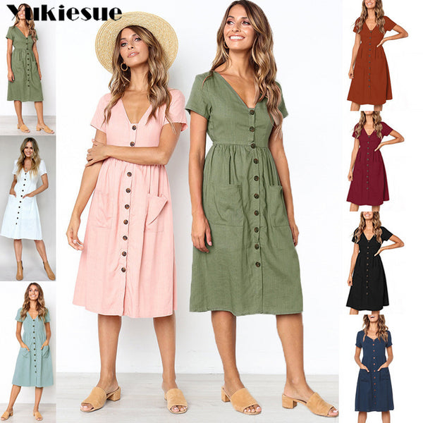 womens cotton summer dresses