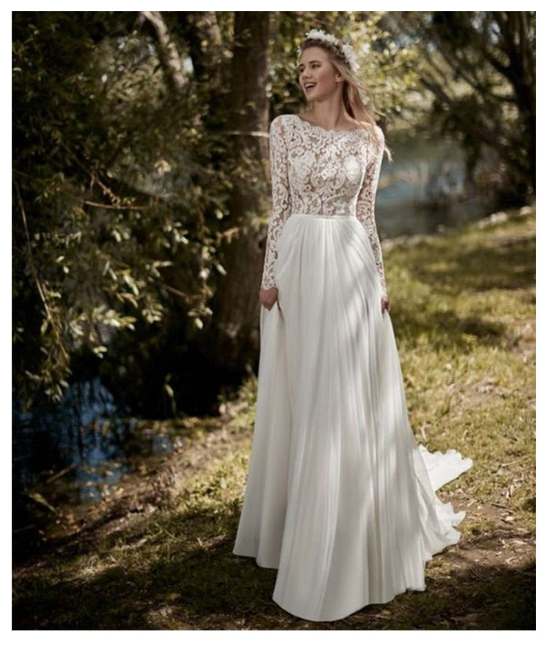 LORIE Boho Long Sleeves Wedding Dress 2019 Robe de mariee ...