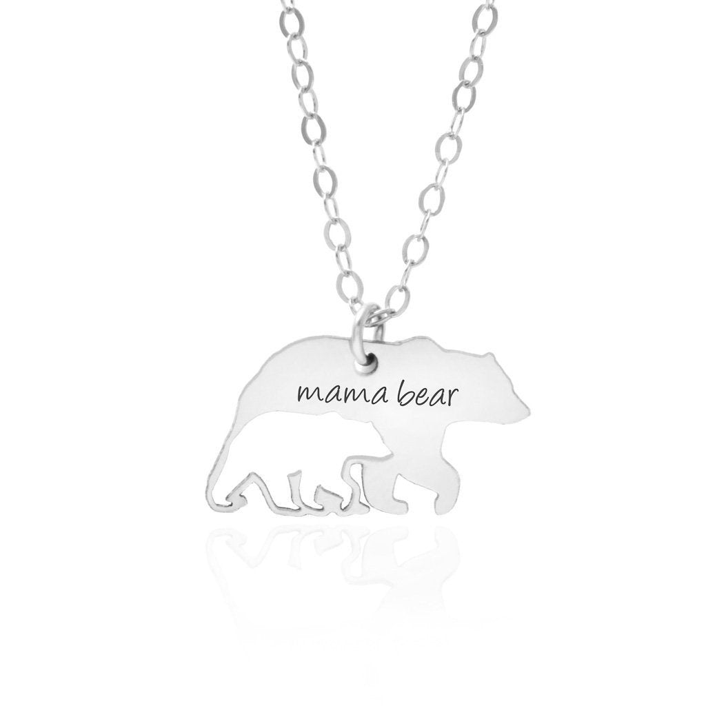 mama bear necklace with cubs