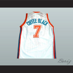 Flint Tropics 7 Coffee  Black  Basketball Jersey Semi  Pro  