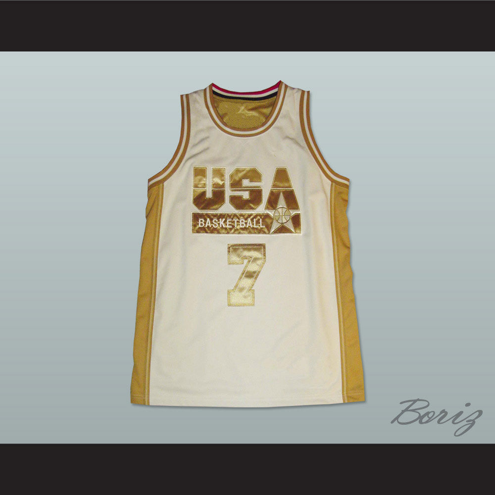 Larry Bird Dream Team White and Gold 