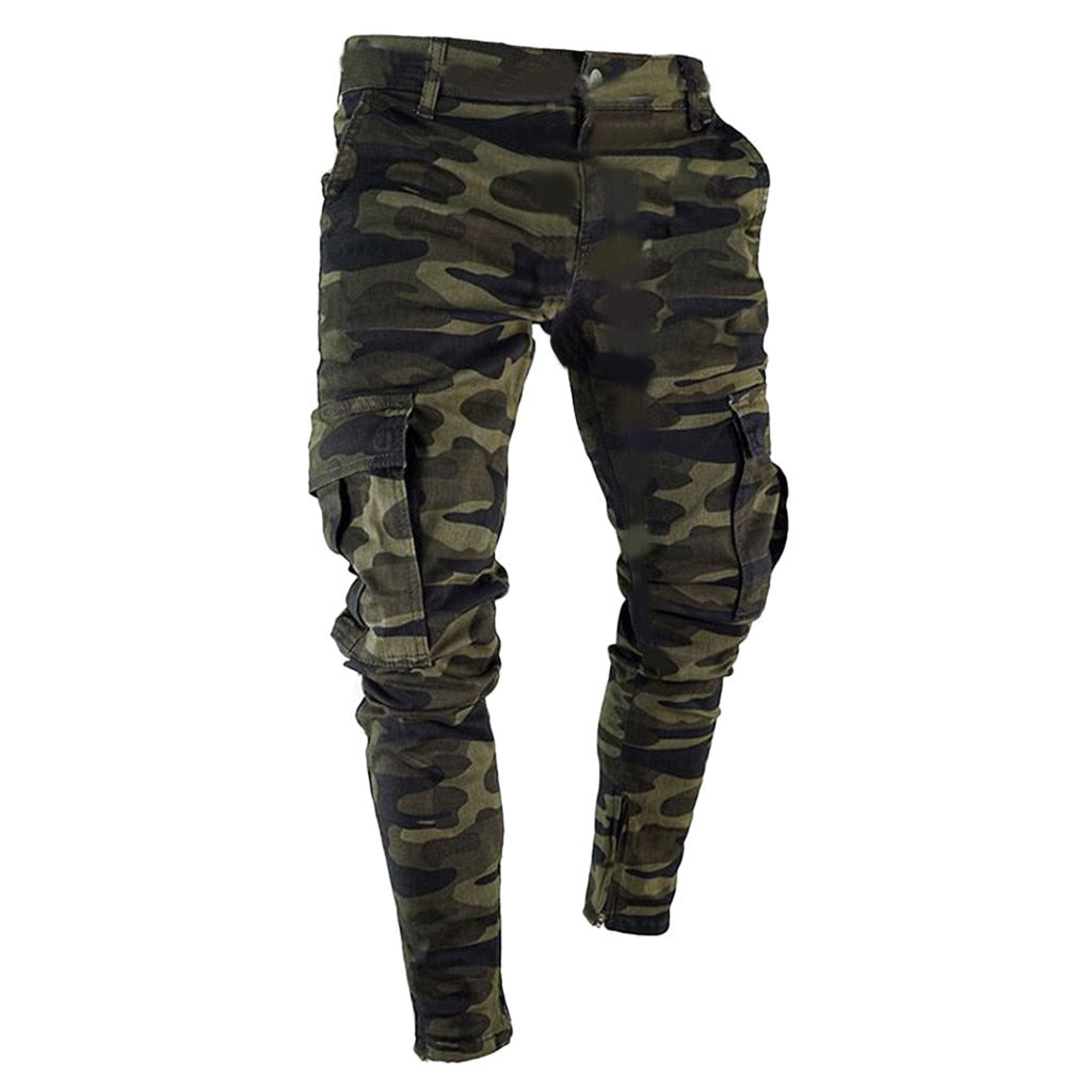 skinny camo trousers mens