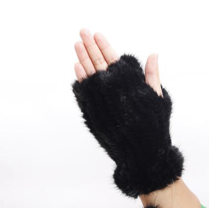 ladies fur mittens