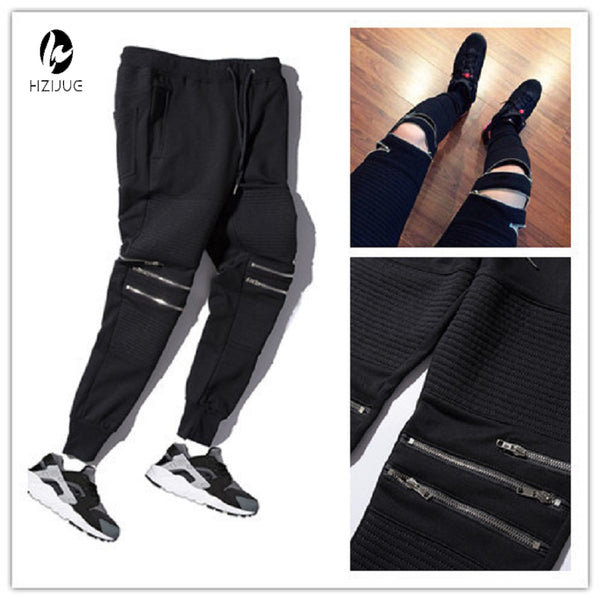 mens joggers with zippers