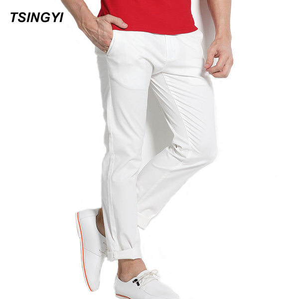 white cotton jeans for men