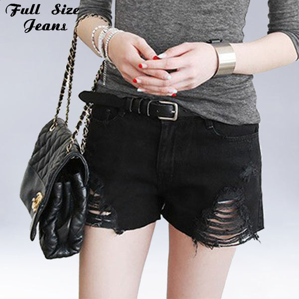 black denim shorts womens plus size