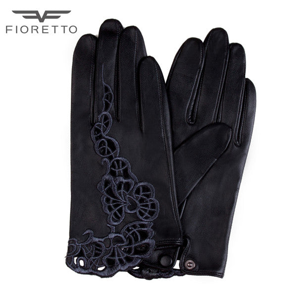 ladies leather touchscreen gloves