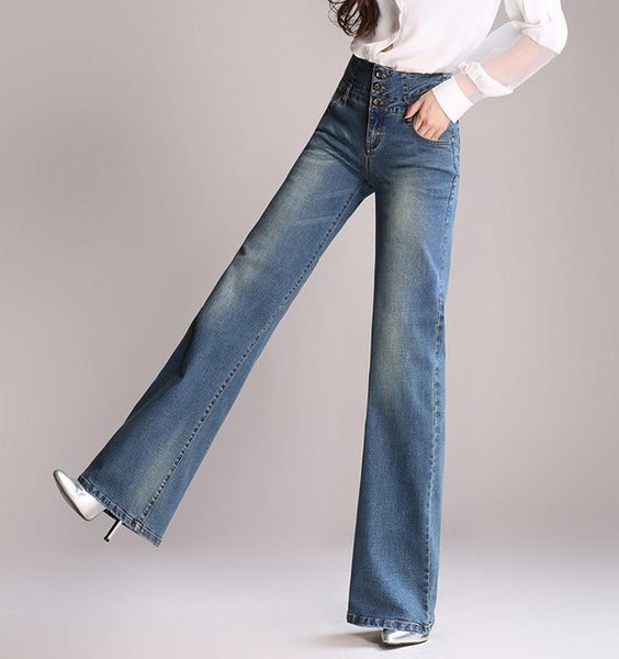 ladies wide leg jeans