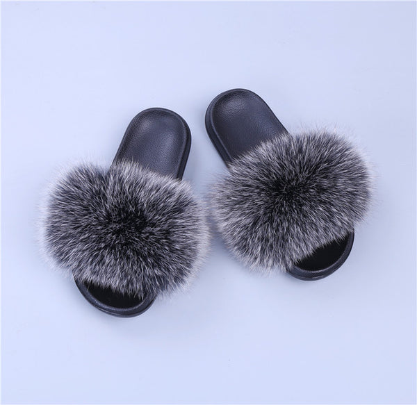 fur outdoor slippers