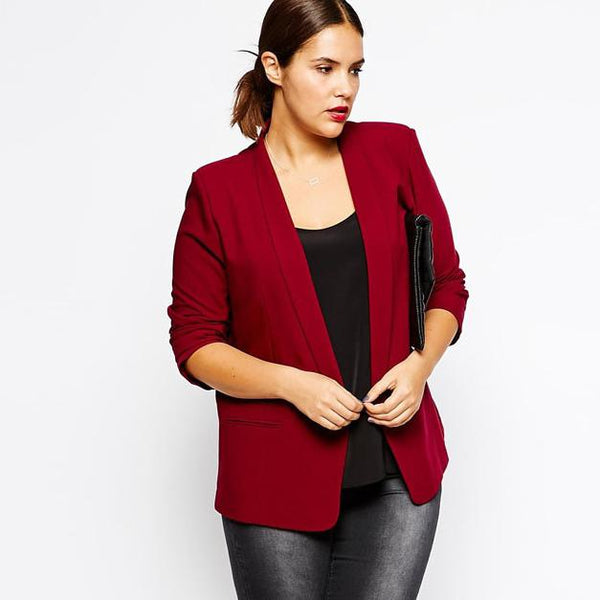 women's black blazer jacket plus size