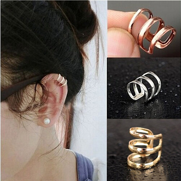 Punk Rock Ear Clip Cuff Wrap Earrings 