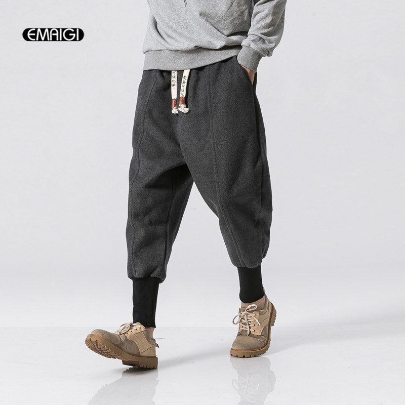 wool joggers mens