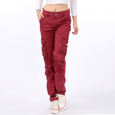 womens cotton cargo trousers