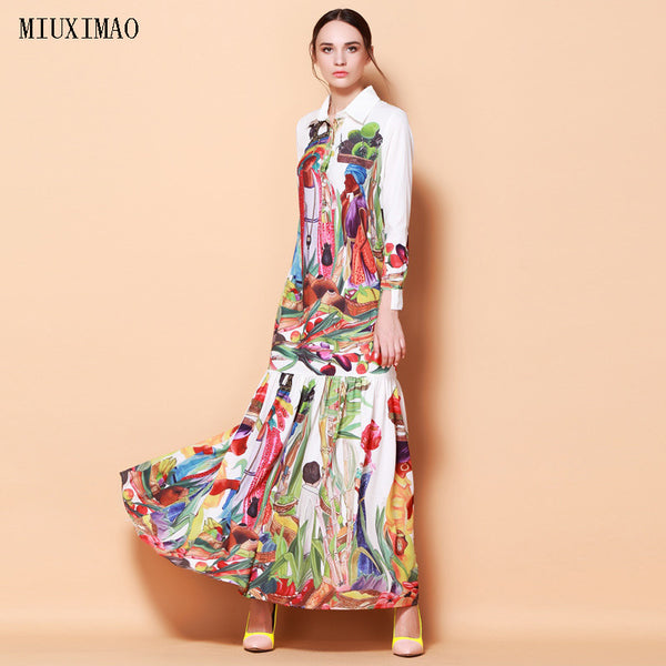 designer long sleeve maxi dress