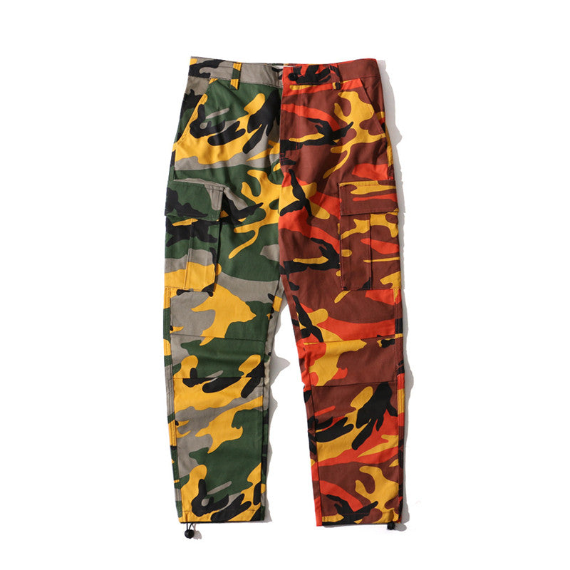 orange camo trousers womens