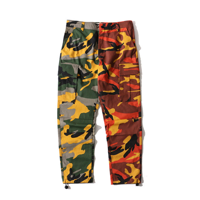 orange camo jogger pants