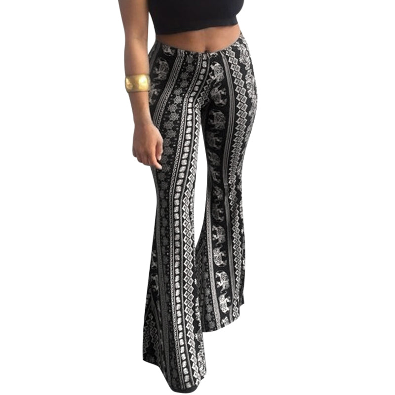 high waisted boho flare pants