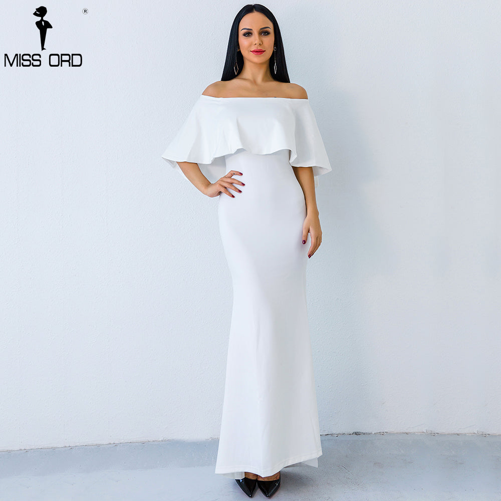 white elegant maxi dress