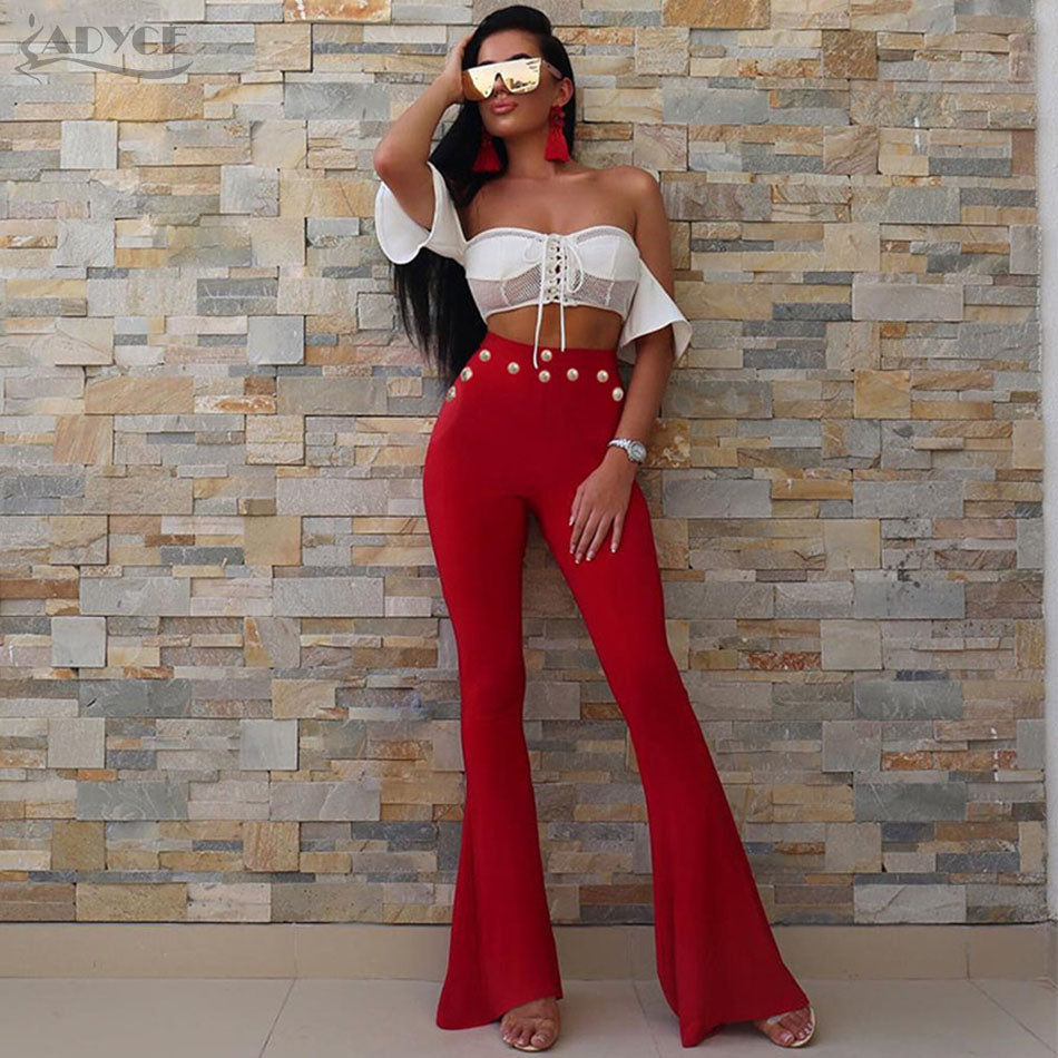 red pants outfit 2018