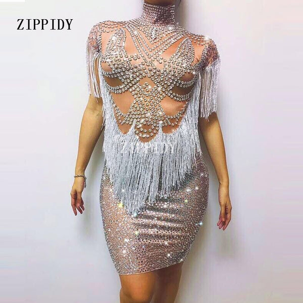 silver birthday dress