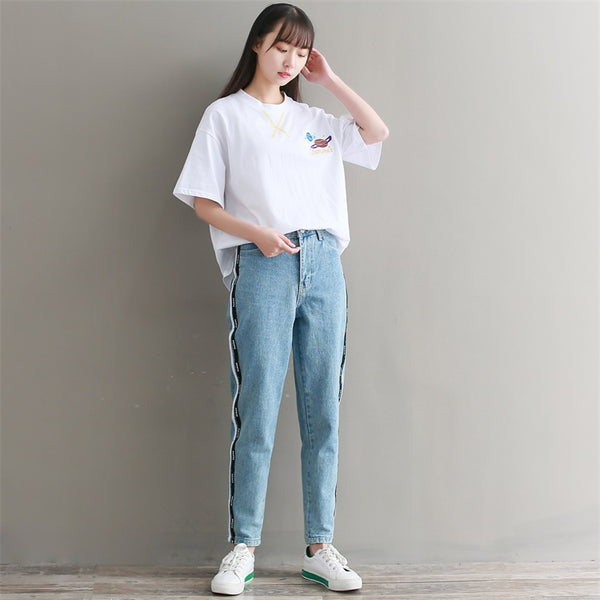 loose denim pants for ladies