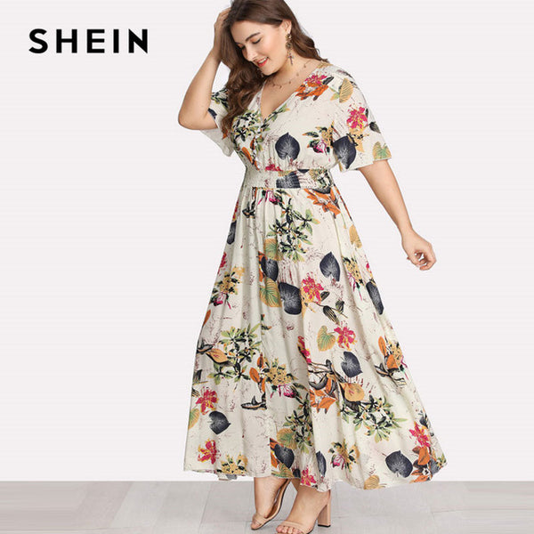 shein plus size long dresses