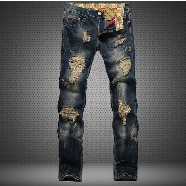 ripped denim pants mens