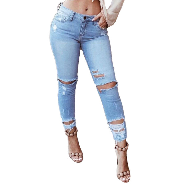 women's jeans with holes in them