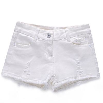 white skinny jean shorts