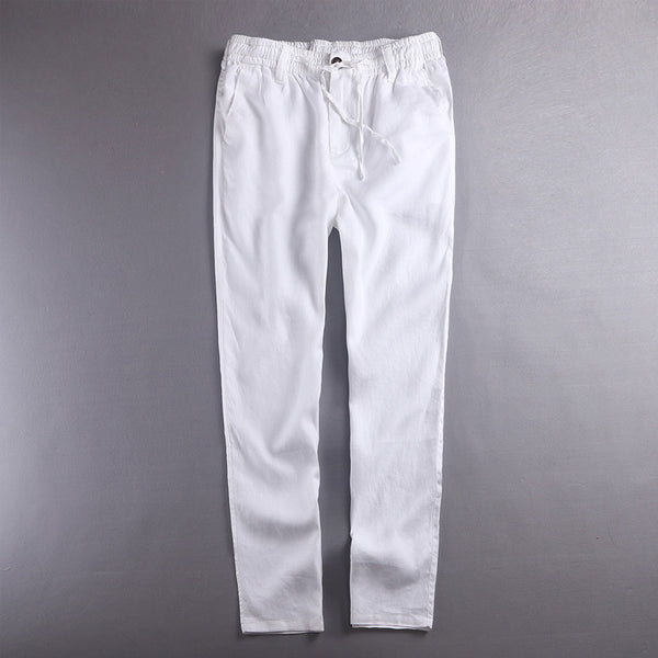 Mens White Linen Pants - slidesharetrick