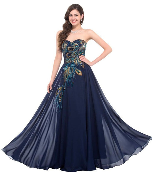 peacock bridesmaid dresses