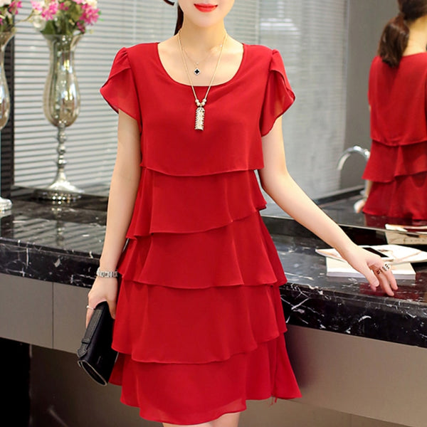 red dress for plus size ladies