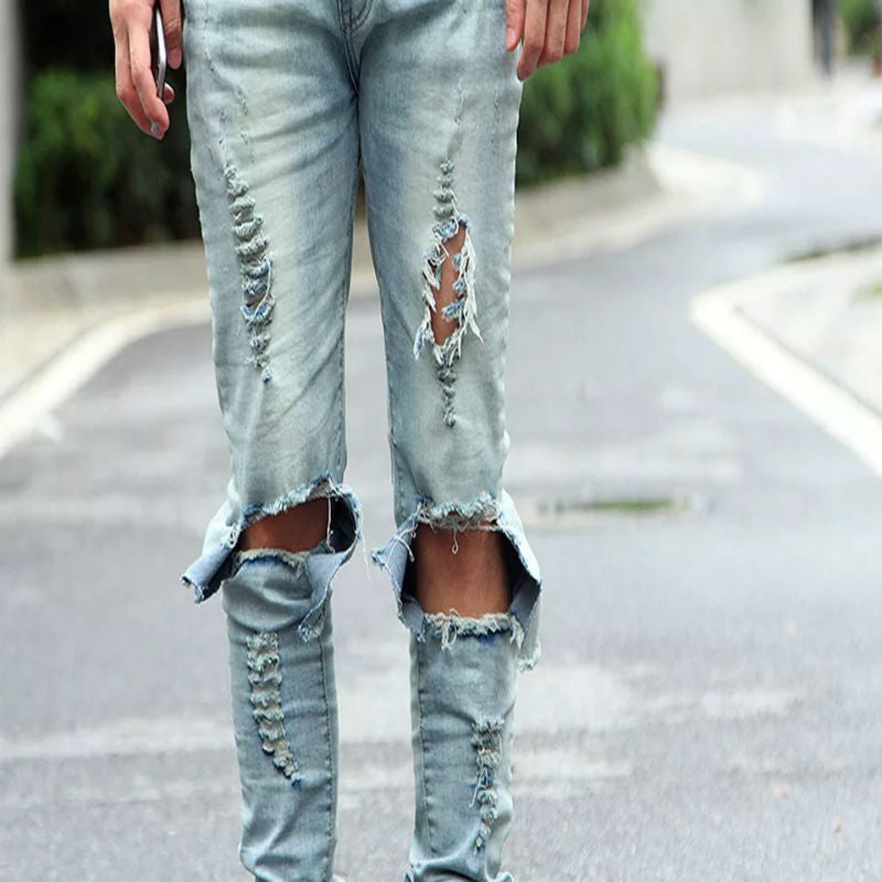 light blue slim jeans