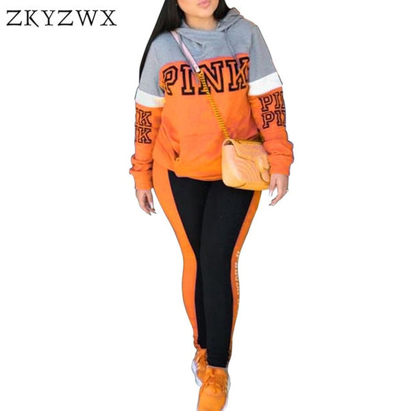 womens orange sweatsuit